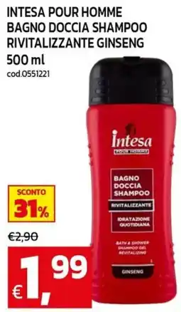 C+C Cash and Carry Intesa Pour Homme Bagno Doccia Shampoo Rivitalizzante Ginseng offerta