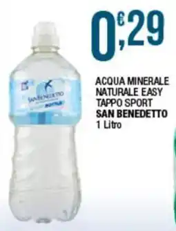 Sidis Acqua minerale naturale easy tappo sport San Benedetto offerta