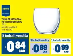 Metro Tumbler basso DINA Metro Professional offerta