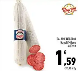 Conad Margherita Salame Negroni offerta