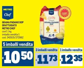 Metro GRANA PADANO DOP GRATTUGIATO METRO CHEF offerta