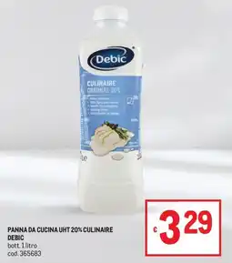 Metro Panna da cucina UHT 20% Culinaire Debic offerta