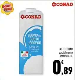 Conad Margherita LATTE CONAD parzialmente scremato offerta
