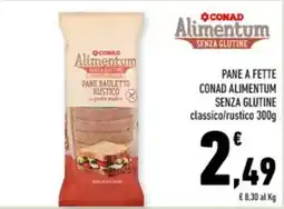 Conad Margherita CONAD Alimentum Pane Bauletto Rustico offerta