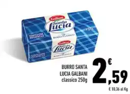 Conad Margherita BURRO SANTA LUCIA GALBANI classico offerta