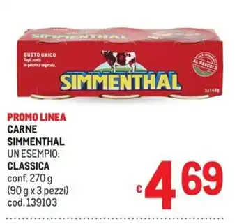 Metro Carne Simmenthal Classica offerta