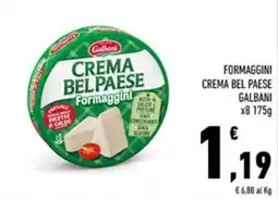 Conad Margherita Formaggini Crema Bel Paese Galbani offerta