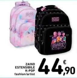 Spazio Conad ZAINO ESTENSIBILE K-POP fashion/artist offerta