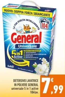 Conad Margherita Detersivo lavatrice in polvere General universale 5 in 1 active offerta