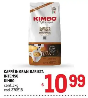Caffè in grani barista intenso Kimbo