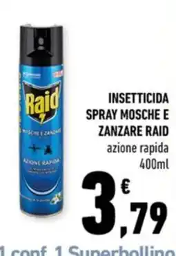 Conad Margherita INSETTICIDA SPRAY MOSCHE E ZANZARE RAID offerta