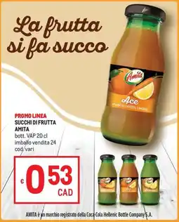 Metro Succhi di frutta AMITA offerta