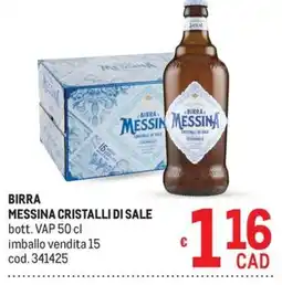 Metro Birra Messina Cristalli di Sale offerta