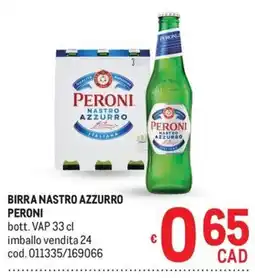 Metro BIRRA NASTRO AZZURRO PERONI offerta