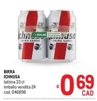 Metro Birra Ichnusa offerta
