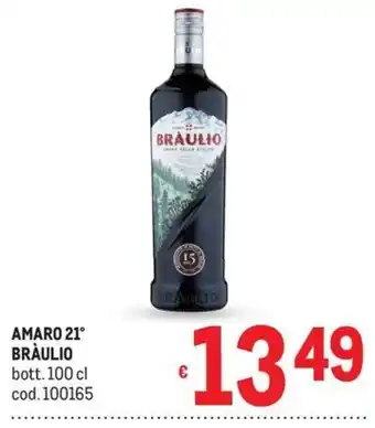 Metro AMARO 21° BRÀULIO offerta