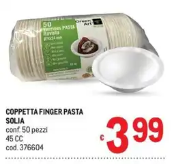 Metro COPPETTA FINGER PASTA SOLIA offerta