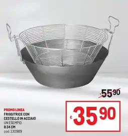 Metro FRIGGITRICE CON CESTELLO IN ACCIAIO offerta