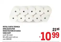 Metro ROTOLI CARTA TERMICA SABA CART offerta