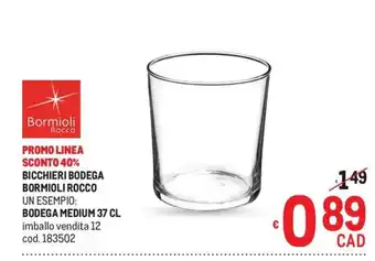 Metro Bicchieri Bodega Bormioli Rocco offerta