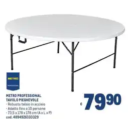 Metro METRO PROFESSIONAL TAVOLO PIEGHEVOLE offerta