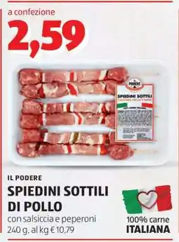 ALDI SPIEDINI SOTTILI DI POLLO offerta