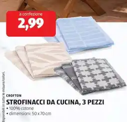 ALDI CROFTON STROFINACCI DA CUCINA, 3 PEZZI offerta