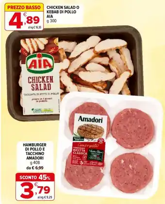 Iperal Hamburger di pollo e tacchino Amadori offerta