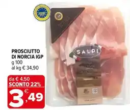 Iperal Prosciutto di Norcia IGP Salpi offerta