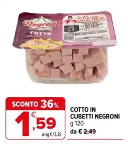 Iperal Cotto in cubetti Negroni offerta
