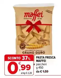 Iperal Pasta fresca Maffei paccheri offerta