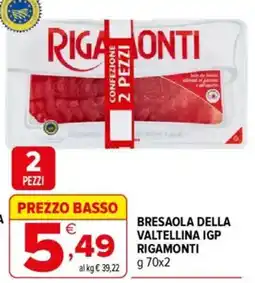 Iperal Bresaola della Valtellina IGP Rigamonti offerta