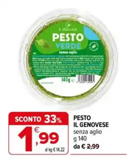 Iperal PESTO IL GENOVESE senza aglio offerta