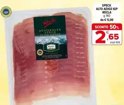 Iperal Speck Alto Adige IGP Recla offerta