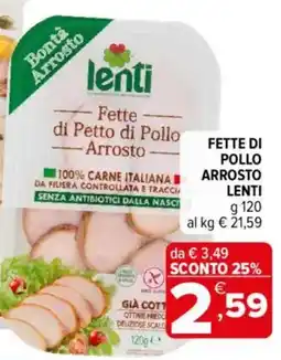 Iperal Fette di Petto di Pollo Arrosto Lenti offerta