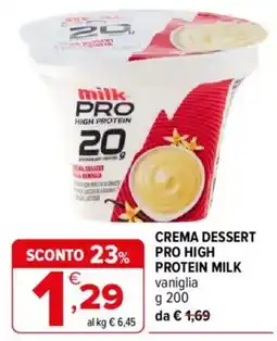 Iperal milk PRO HIGH PROTEIN CREMA DESSERT offerta