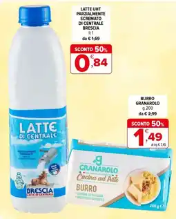 Iperal Latte UHT Parzialmente Scremato Di Centrale Brescia offerta
