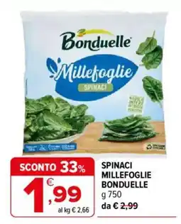Iperal Spinaci Millefoglie Bonduelle offerta