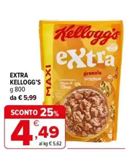 Iperal Kellogg's eXtra granola original offerta