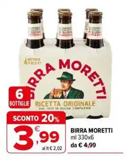 Iperal Birra Moretti offerta