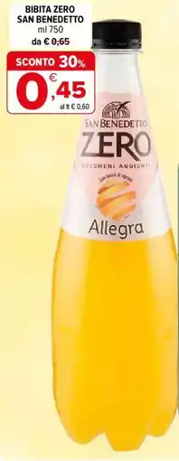 Iperal Bibita zero san benedetto offerta