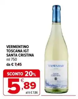 Iperal Vermentino Toscana IGT Santa Cristina offerta