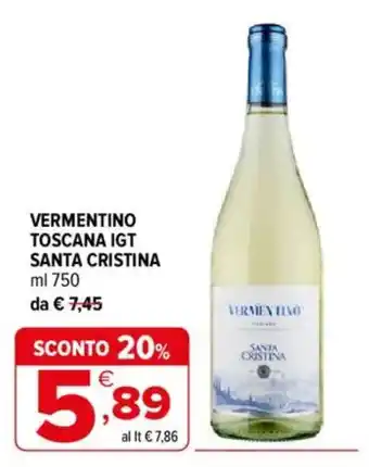 Iperal Vermentino Toscana IGT Santa Cristina offerta