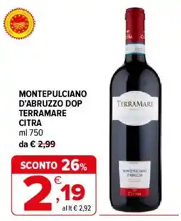 Iperal Montepulciano d'Abruzzo DOP Terramare Citra offerta