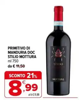 Iperal Primitivo di Manduria DOC Stilio Mottura offerta