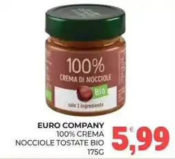 Eté EURO COMPANY 100% CREMA NOCCIOLE TOSTATE BIO offerta
