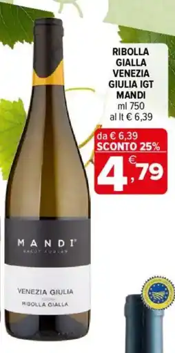 Iperal Ribolla gialla venezia giulia igt Mandi offerta
