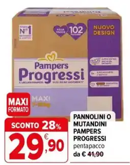 Iperal Pannolini o mutandini Pampers Progressi offerta