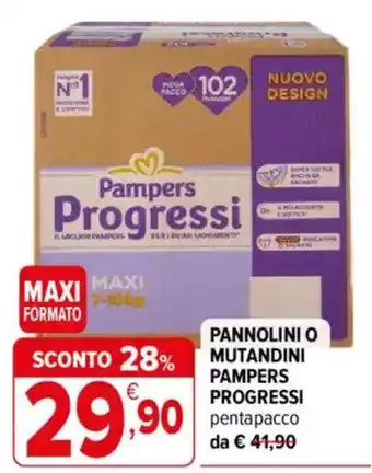 Pannolini o mutandini Pampers Progressi