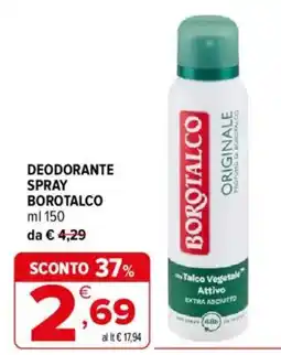 Iperal DEODORANTE SPRAY BOROTALCO offerta